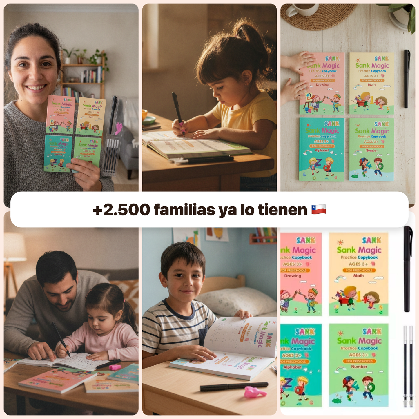 Set Cuaderno Magic Caligrafia Montessori