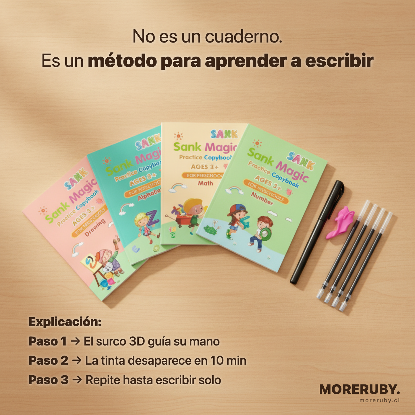 Set Cuaderno Magic Caligrafia Montessori